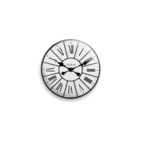 Значок 25мм Парижские часы