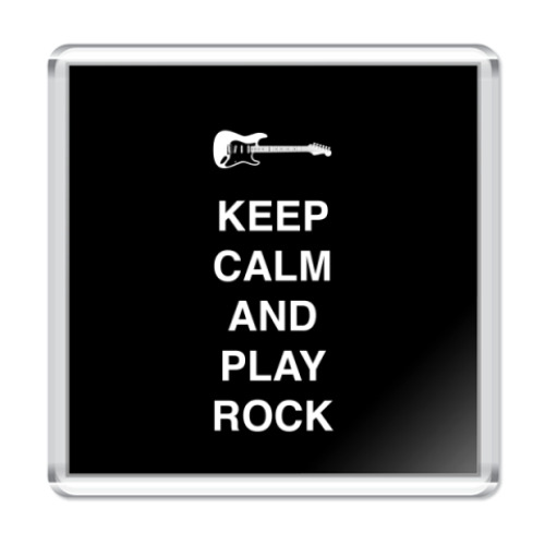 Магнит Keep calm and play rock