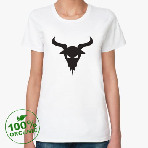Женская футболка из органик-хлопка Голова Козла / Лицо Демона