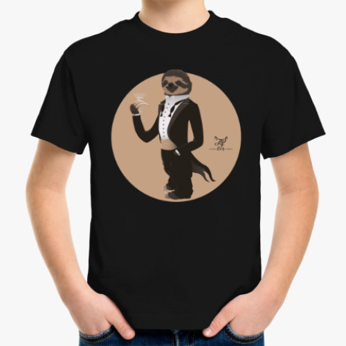 Детская футболка Animal Fashion: S is for Sloth in Smoking