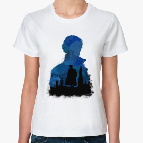 Классическая футболка Шерлок Холмс - силуэты