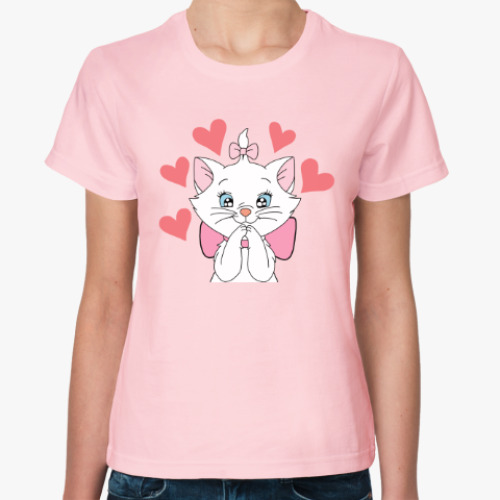Женская футболка Кошка влюблена