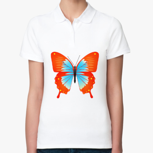 Женская рубашка поло Бабочка счастья