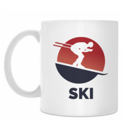 Кружка Лыжник логотип
