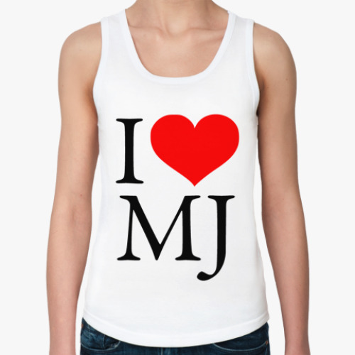 Женская майка I love MJ