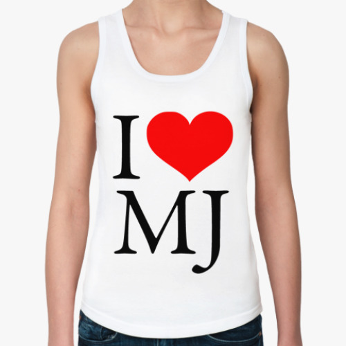 Женская майка  I love MJ