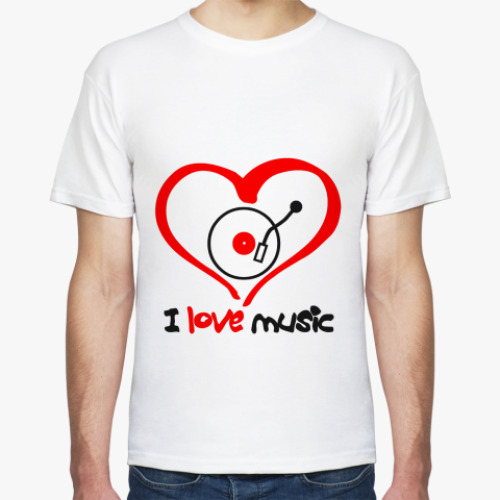 Футболка I love music