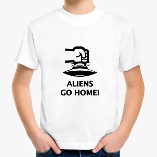 Детская футболка AliensGoHome!