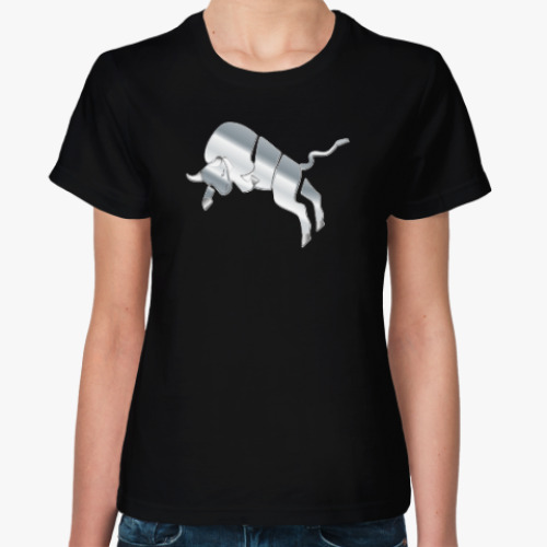 Женская футболка Metal bull