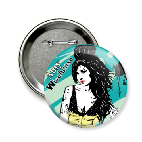 Значок 58мм Эми Уайнхаус - Amy Winehouse