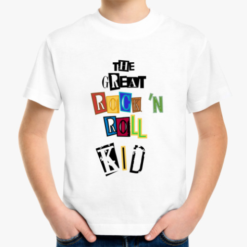 Детская футболка the great rock'n'roll kid