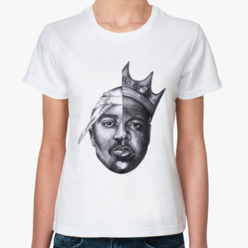 Классическая футболка Tupac Shakur The Notorious B.I.G Hip-Hop Rap