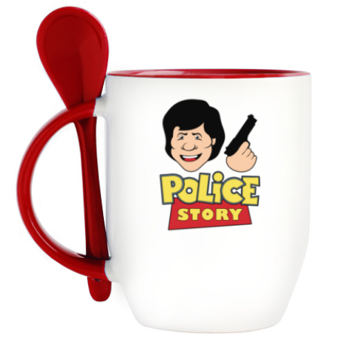 Кружка с ложкой Police story