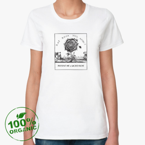 Женская футболка из органик-хлопка Подари мне Священную Розу