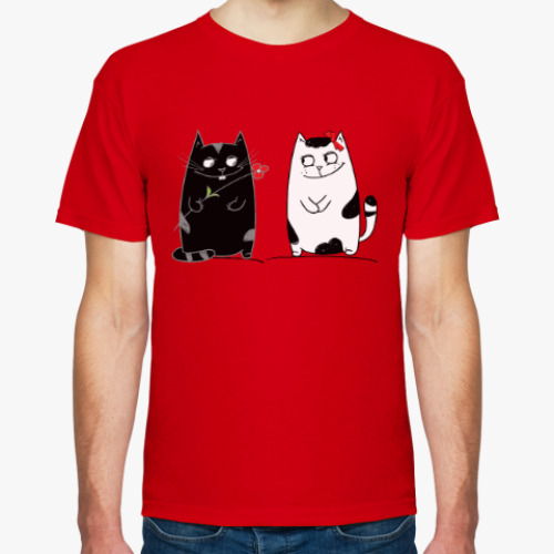 Футболка кот и кошка
