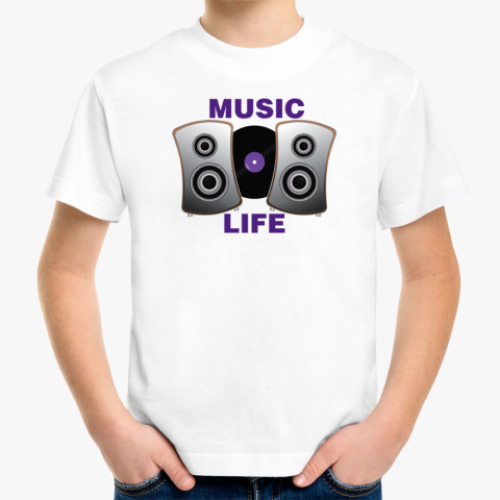 Детская футболка music life