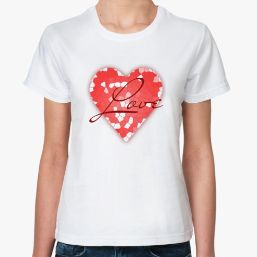 Классическая футболка Сердце из кусочков