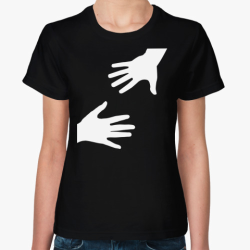 Женская футболка Руки