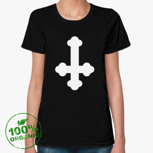 Женская футболка из органик-хлопка Перевернутый Крест / Inverted Cross
