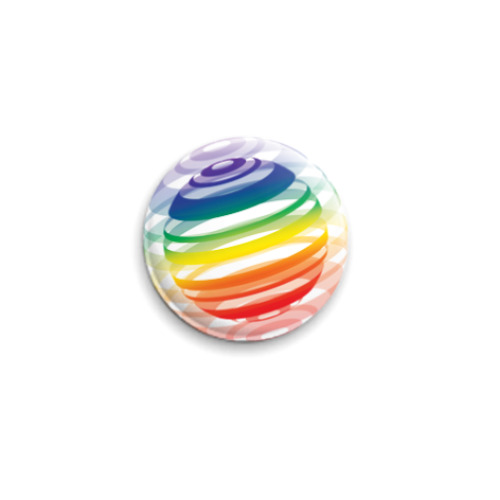 Значок 25мм   Разноцветный шар
