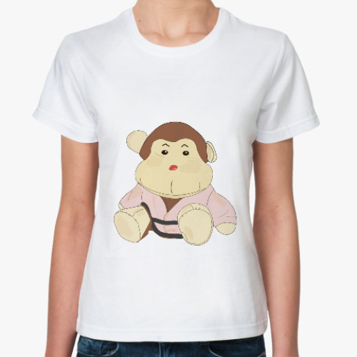 Классическая футболка  обезьянка-каратист