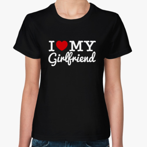 Женская футболка I love my GF