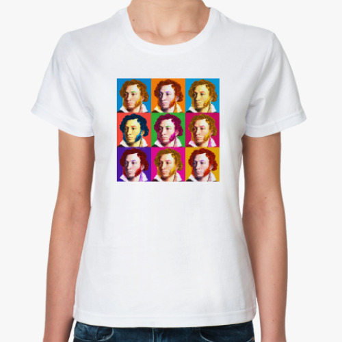 Классическая футболка Пушкин поп-арт
