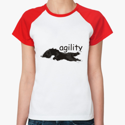 Женская футболка реглан agility