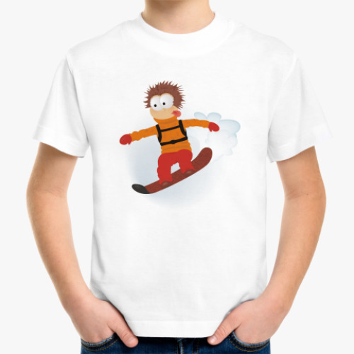 Детская футболка сноубордист