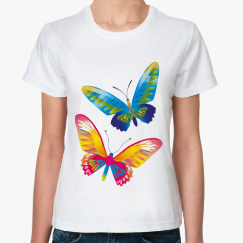 Классическая футболка Две бабочки