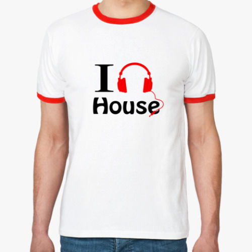 Футболка Ringer-T I love house music