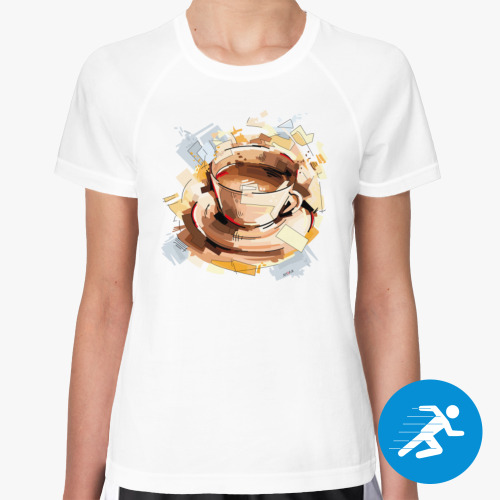 Женская спортивная футболка Чашка чая