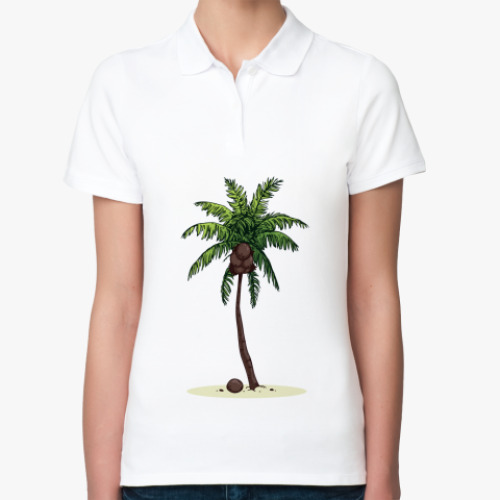 Женская рубашка поло Кокосовая пальма
