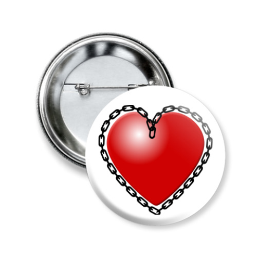 Значок 50мм heart