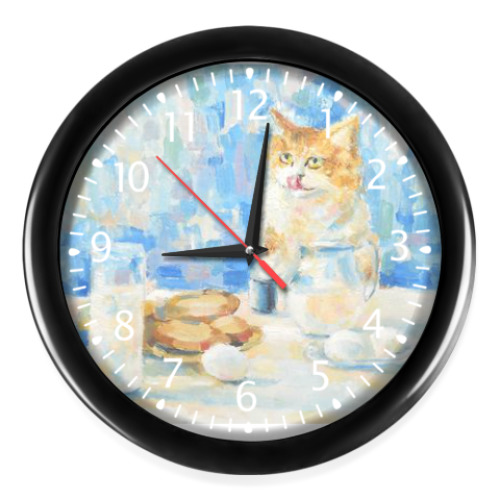 Часы Кот и сметана